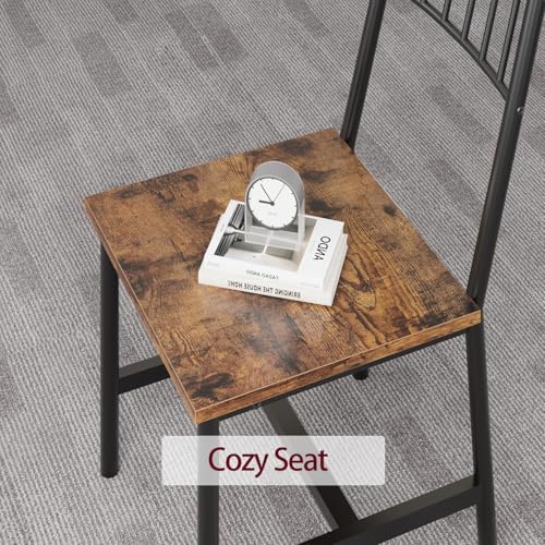 GarveeHome Dining Table Set for 4, Kitchen Table and Chairs for 4 with Wine R...