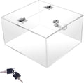 Acrylic Transparent Medicine Box，Medication Lock Box, Clear Medicine Storage Organizer & First Aid Box, for Home & Travel(Clear)