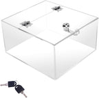 Acrylic Transparent Medicine Box，Medication Lock Box, Clear Medicine Storage Organizer & First Aid Box, for Home & Travel(Clear)