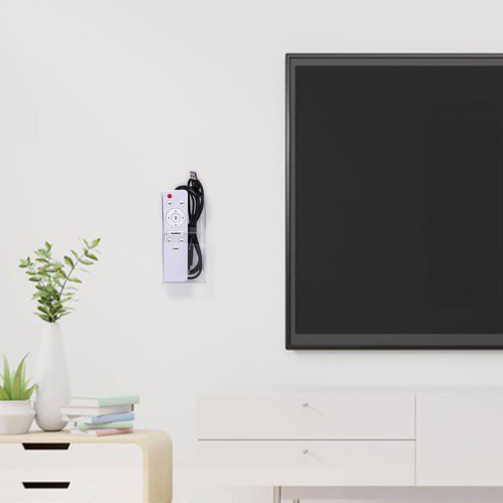 Yeeco Acrylic Remote Holder Wall Mount - 1 Compartment, Clear Remote Control Holder, 2.8''1.6''5.6'' Wall Pen Holder, Single Pen Holder for Wall, Makeup, Key