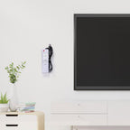 Yeeco Acrylic Remote Holder Wall Mount - 1 Compartment, Clear Remote Control Holder, 2.8''1.6''5.6'' Wall Pen Holder, Single Pen Holder for Wall, Makeup, Key