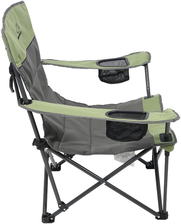 Quilted Double Camping Chair and Single Camping Chair with Padded Seat and Ba...