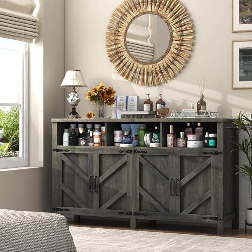 knoworld Buffet Sideboard with Storage Farmhouse, Large Kitchen Storage Cabin...