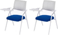 Folding Office Chair with Right Handed Tablet Arm, Comfortable Foldable Indoor, Portable Folding(Blue)