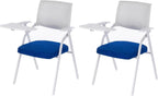 Folding Office Chair with Right Handed Tablet Arm, Comfortable Foldable Indoor, Portable Folding(Blue)