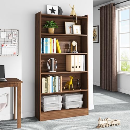 Tribesigns 72-inch Tall Bookcase, Modern 6-Tier White Library Bookshelf with ...