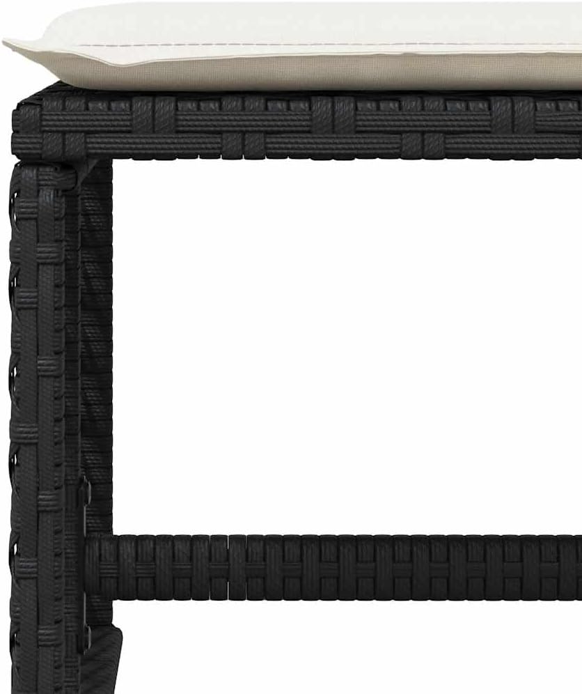 Garden Stool Set of 4 Black 14.2 in