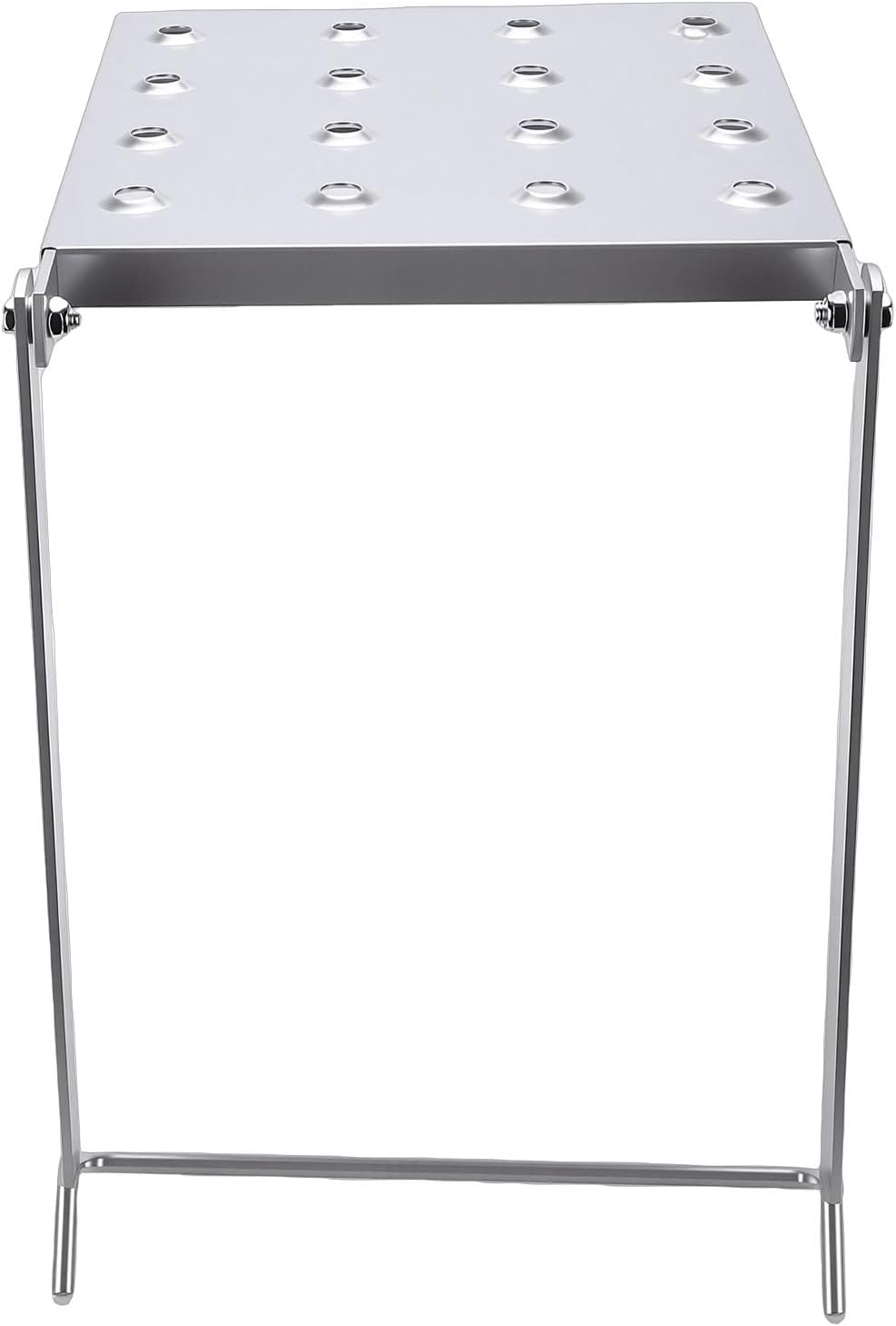 Ladder Platform Iron Folding Ladder Work Stand with Multi Purpose Shelf 330 Lb Capacity Foldable Work Platform Extension for Home Office Workshop Storage and Tasks (Iron)