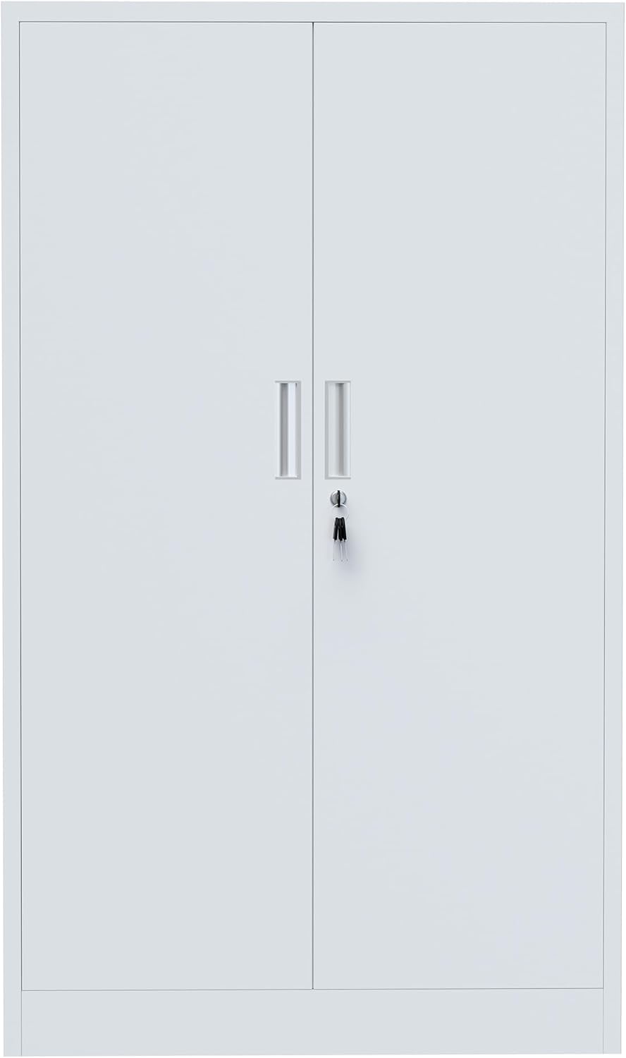 iJINGUR Metal Storage Cabinet with Locking Doors and Adjustable Shelves, 53.5...