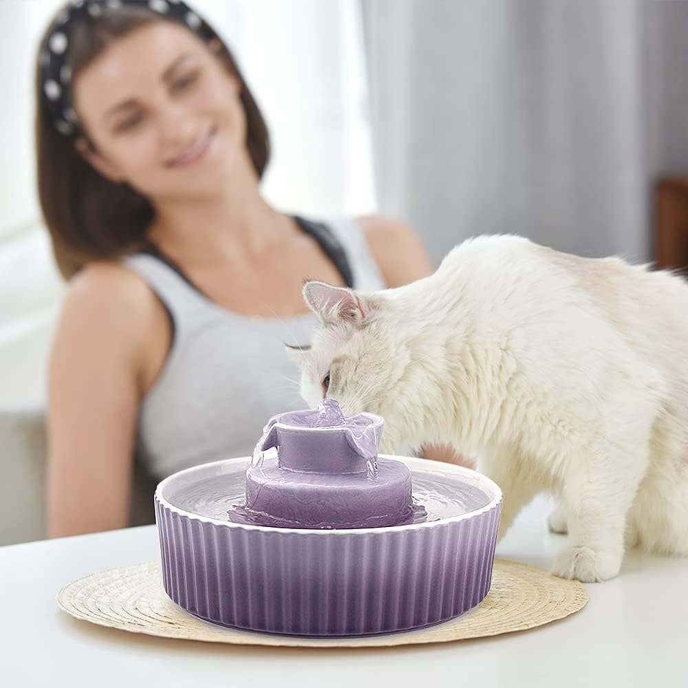 Cat Water Fountain: Cepheus Pet Drinking Fountain-2.1L/71oz Cat Fountain-Auto...