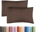 King Pillow Cases - 2 Pack - Super Soft Pillowcase Covers - Envelope Enclosure - Hotel Quality Pillow Protectors - Wrinkle Free, Fade, Shrink & Stain Resistant - Machine Washable - 20" x 40" (Brown)