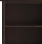 SIMPLIHOME Warm Shaker Bookcase - 72 inch Tall 5-Shelf Solid Wood Bookshelf in Tobacco Brown, Transitional Storage for Living Room, Study Room or Office with Adjustable Shelves and Tapered Legs