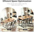 Dining Table Set for 4, Modern Table and Chairs Set of 4, 5 Piece Dining Table Set Include Wooden Rectangle Kitchen Table and 4 Fabric Chairs Ideal for Kitchen Dining Room Easy to Assemble