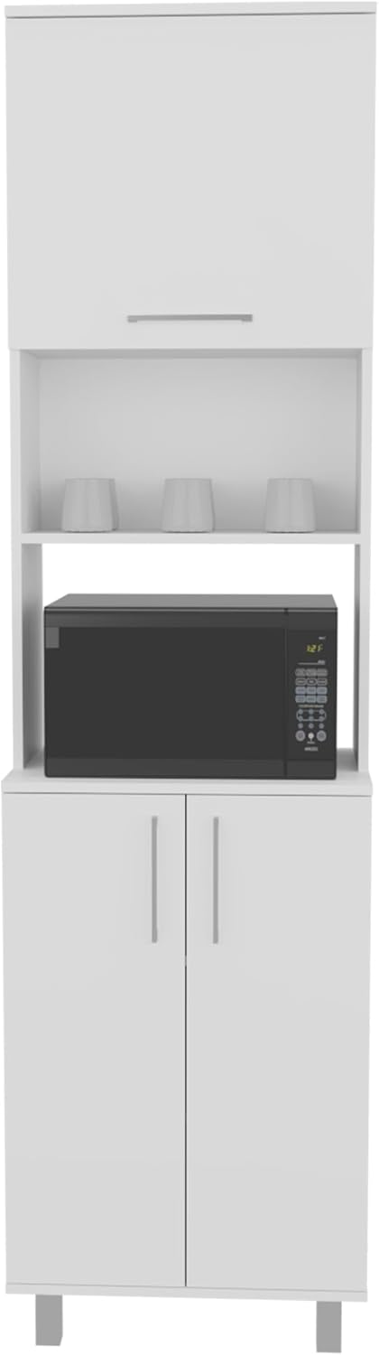 21.7" D*15.4" D*80.3" H Corner Freestanding Kitchen Pantry wit...