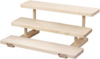 5-Tier Wooden Ladder Shelf, Solid Wood Vertical Storage Rack for Desktop and Home Office, Compact Bookcase Organizer (1 PC)