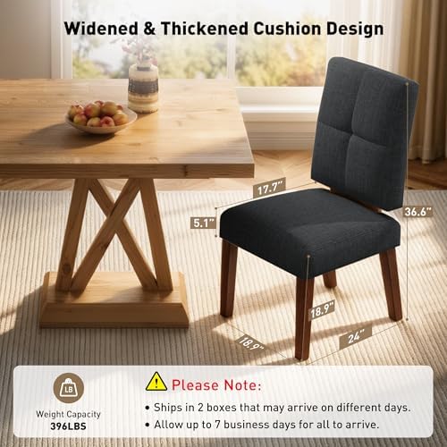 Wooden Dining Chairs Set of 6, Modern Farmhouse Dining Room Chairs with Cloud...