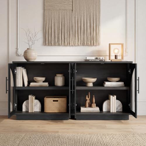 Fatmok Modular Entertainment Center & Buffet Cabinet, Extra Long Sideboar...