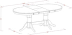 East West Furniture VAAD7-LWH-LC 7 Piece Dinette Set Consist of an Oval Dining Room Table with Butterfly Leaf and 6 Faux Leather Upholstered Dining Chairs, 40x76 Inch, Linen White