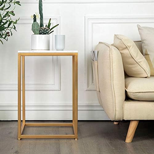 Telephone Table, Marble Side Table Nordic Living Room Square Sofa Corner Tabl...