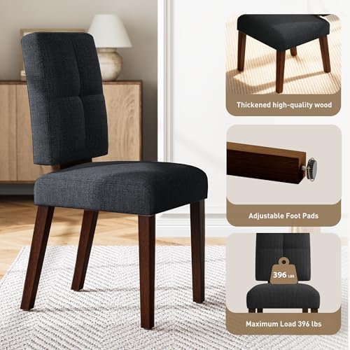 Wooden Dining Chairs Set of 6, Modern Farmhouse Dining Room Chairs with Cloud...