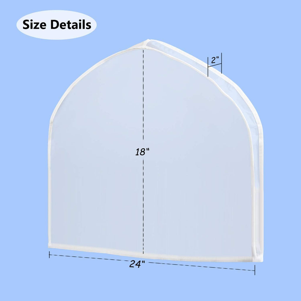 KEEGH Extra Wide Garment Shoulder Covers Bag (Set of 12) Breathable Hanging Closet Suit Organizer Keep Clothes Shoulder Clean, 2" Gusset Hold More Coats, Jackets, Dress | 2 in Gusset Hold More Suit, Coats, Jackets, Dress, Breathable Garment Covers Dust