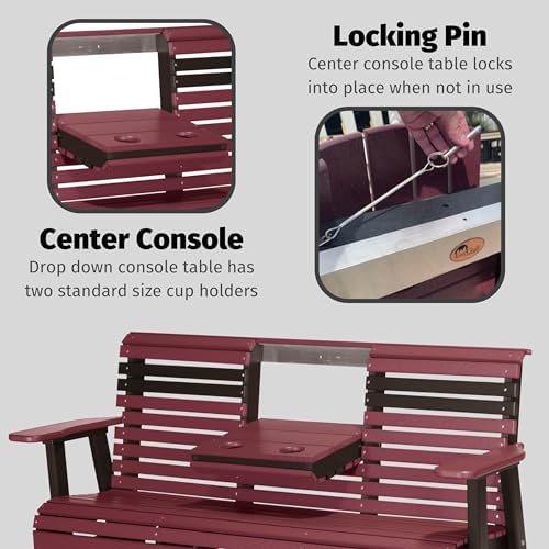 LuxCraft Plain Glider - 5' - Available in 14 Colors (Premium - Antique Ma...