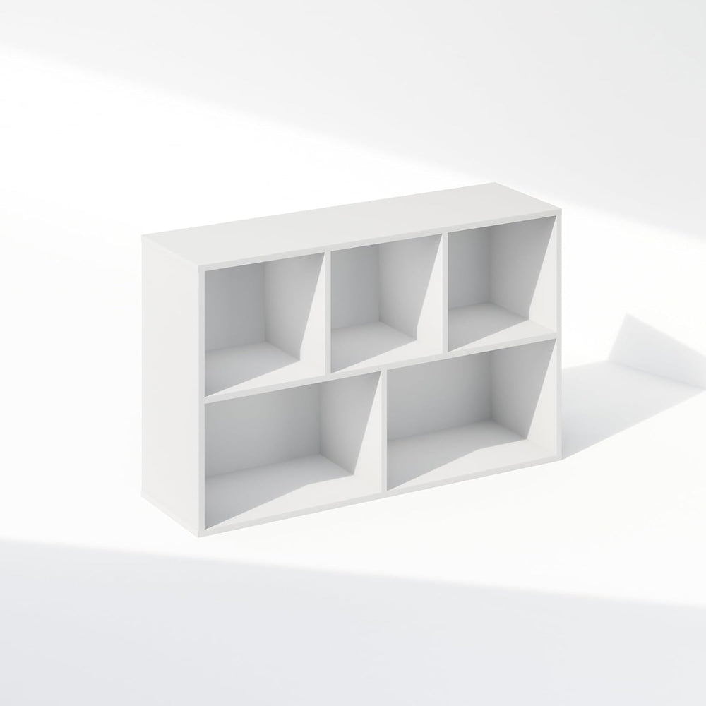 Furinno Reed Closet Organizers and Storage, 5-Cube Reversible Closet Shelves,...