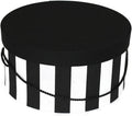 Sarah's Hat Boxes Classic Wide Stripe Hat Box – 14.75" x 7.5" (Dia. x Ht.) Handmade in USA – Odorless Non-Toxic Adhesive, Cording Handle – Premium Storage for Hats & Accessories