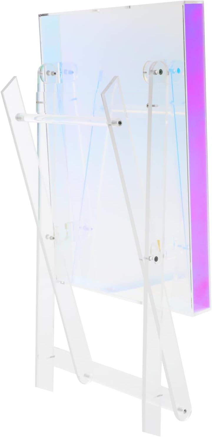Acrylic Folding Tray Table,Iridescent End Table,Colorful Acrylic Side Table,R...
