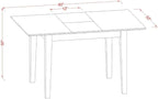 East West Furniture PSNO6C-MAH-C 6 Piece Dining Room Set Contains a Rectangle Kitchen Table with Butterfly Leaf and 4 Linen Fabric Dining Chairs with a Bench, 32x60 Inch, Mahogany