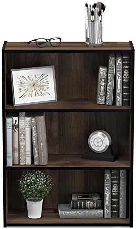 Furinno PASIR Book Shelf, 3-Tier Bookshelf, Storage Shelves Bookcase, 9.7 x 2...