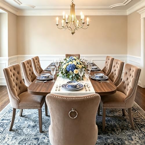 79" Dining Table Set for 8,Large Rectangular Dining Table Set for 8 with...