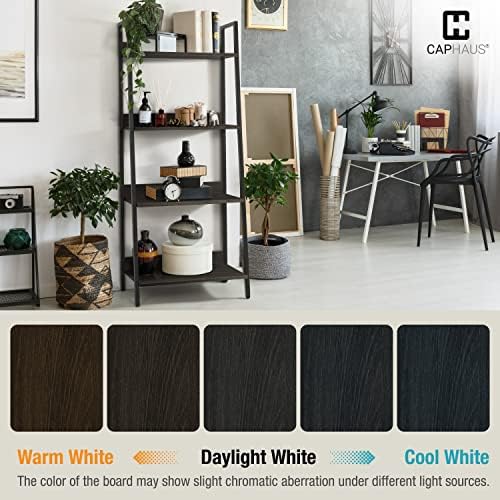 CAPHAUS 4 Tier Ladder Bookshelf, 24 Inch Width Free Standing Shelf, Bookcase ...