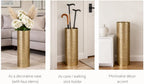 Concepts 21 inch Heavy Duty Metal Umbrella Stand - Durable Storage Holder for Umbrellas - Indoor and Outdoor Use - Stylish and Modern Organizer for Entryways. (Gold Lace)