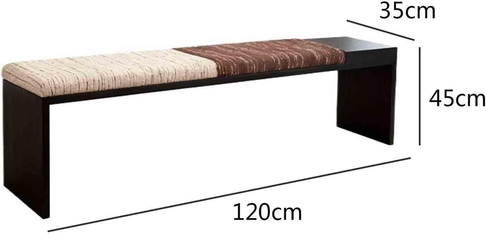 Modern Fabric Bench for Office Area Casual Dressing Room Bedroom Wooden Bed e...