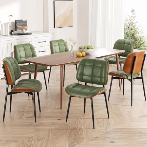 Dining Chairs Set of 4, Mid Century Modern Dining Room Chairs, Upholstered Fa...