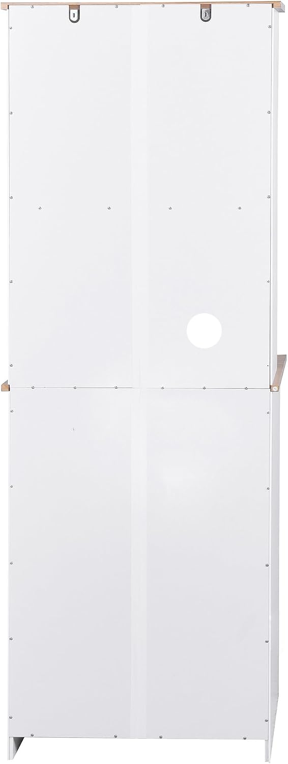Modern Kitchen Cabinet with Hutch,Freestanding Kitchen Pantry Organizer with ...