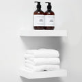 Homeforia White Floating Shelf 12 inch, High End Solid Real Wood Small 12inch Floating Shelves for Wall Mounted, White Wooden 12 in Floating Shelves, Heavy Duty Bracket, 12 X 6.5 X 1.75 inch, Set of 2