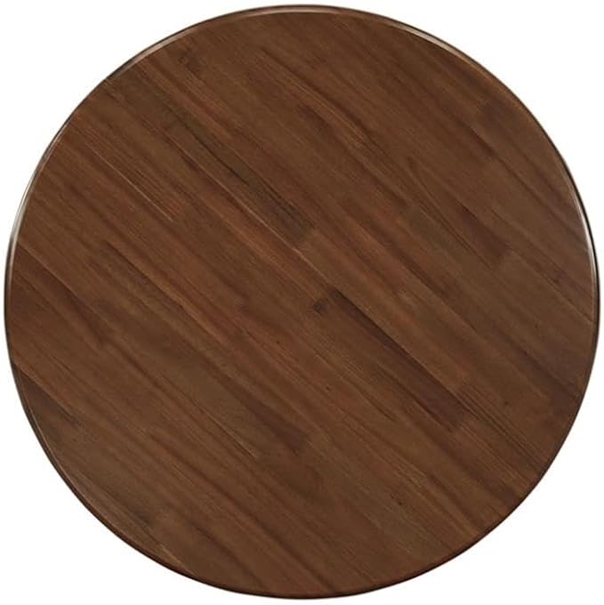 East West Furniture ANDA5-AWA-32 5 Piece Dining Room Furniture Set Includes a Round Kitchen Table with Pedestal and 4 Polyester Fabric Padded Chairs, 36x36 Inch, Antique Walnut