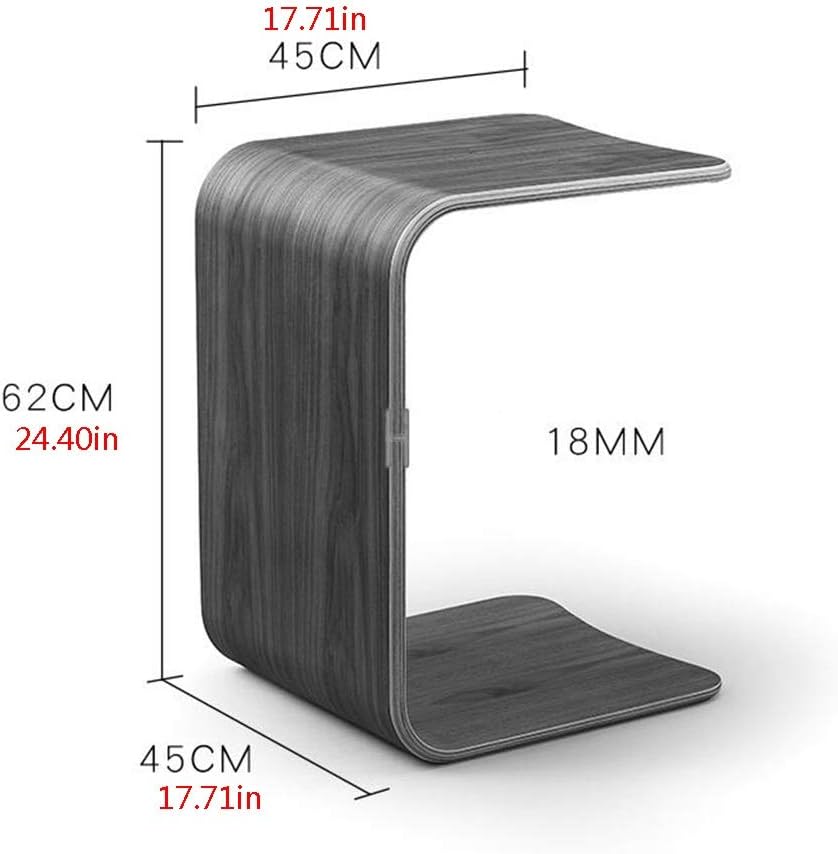 U-Shaped Side Table, Natural Edge End Table, Wood Side Table, Solid Wood End ...