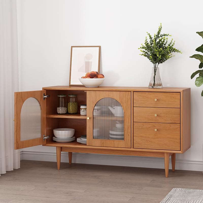 Entryway Cabinet Nordic Solid Wood Sideboard Modern Living Room Storage Cabin...