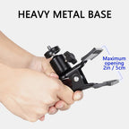 Hands Free Hair Dryer Holder Stand 360 Degree Rotating Sturdy Metal Base Strong Clamp Adjustable Flexible Blow Dryer Stand
