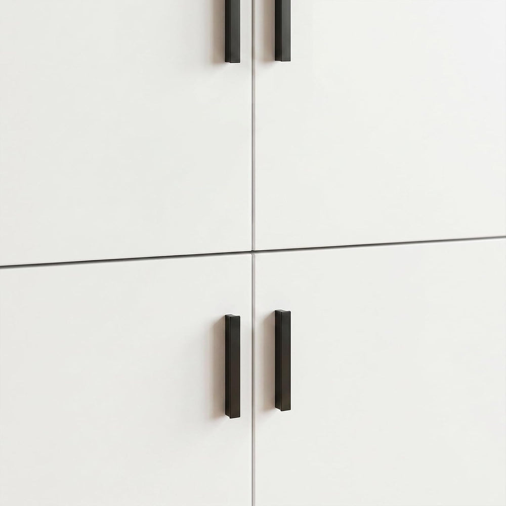 AGOTENI 94.5”H Tall Kitchen Pantry Cabinet with 4 Doors & 4 Shelves, Mode...