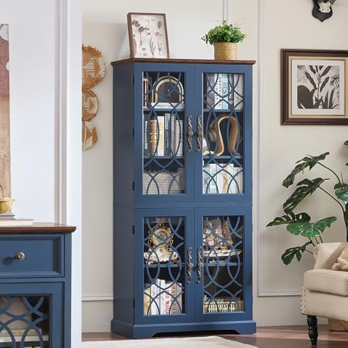 Joaxswe 67" Tall Pantry Cabinet Set of 3, Vintage Kitchen Pantries Cabin...