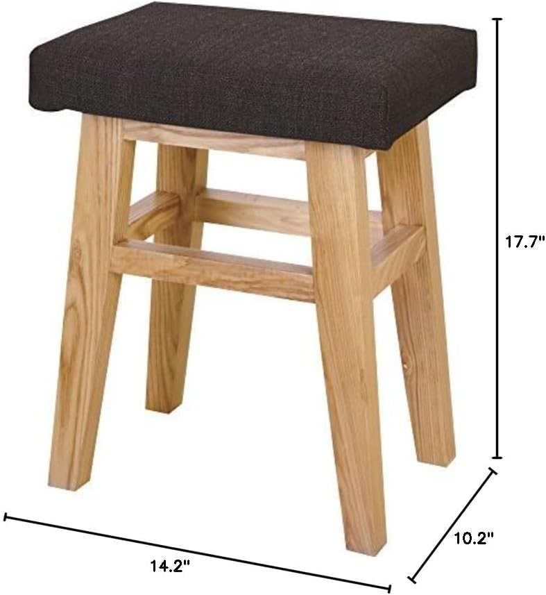 AZUMAYA Compact Stool 17.7 inches seat Height Brown CL-785CBR Home Furniture