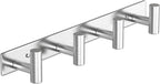 VAEHOLD 1PACK Hat and Coat Wall Mount Rack - 4 Hooks for Robes, Bags, Keys, and Towels - Bathroom Towel Hanger Organizer -Silvery