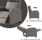 BestMassage | Recliner Chair | No Massage Function | Pu Grey | with Lumbar Support, Adjustable Push Back, Wide Armrests, Footrest & Padded Seat | Easy Assembly | for Living Room, Home Theatre