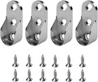 Oval Silver Tube Holder for Wardrobe - Adjustable Clothes Organizer Elegant Design and Modern Style - Storage Accessory for Standard Size Wardrobes
