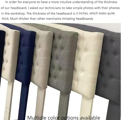 24KF Boucle Upholstered Tufted Button Queen Headboard and Comfortable Fashion...