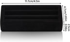 Valyria 2 Slots Velvet Small Ring Organizer Set of 2 Earrings Trays Showcase Display Storage Insert Holder for Jewelry Box, Drawer, Dresser